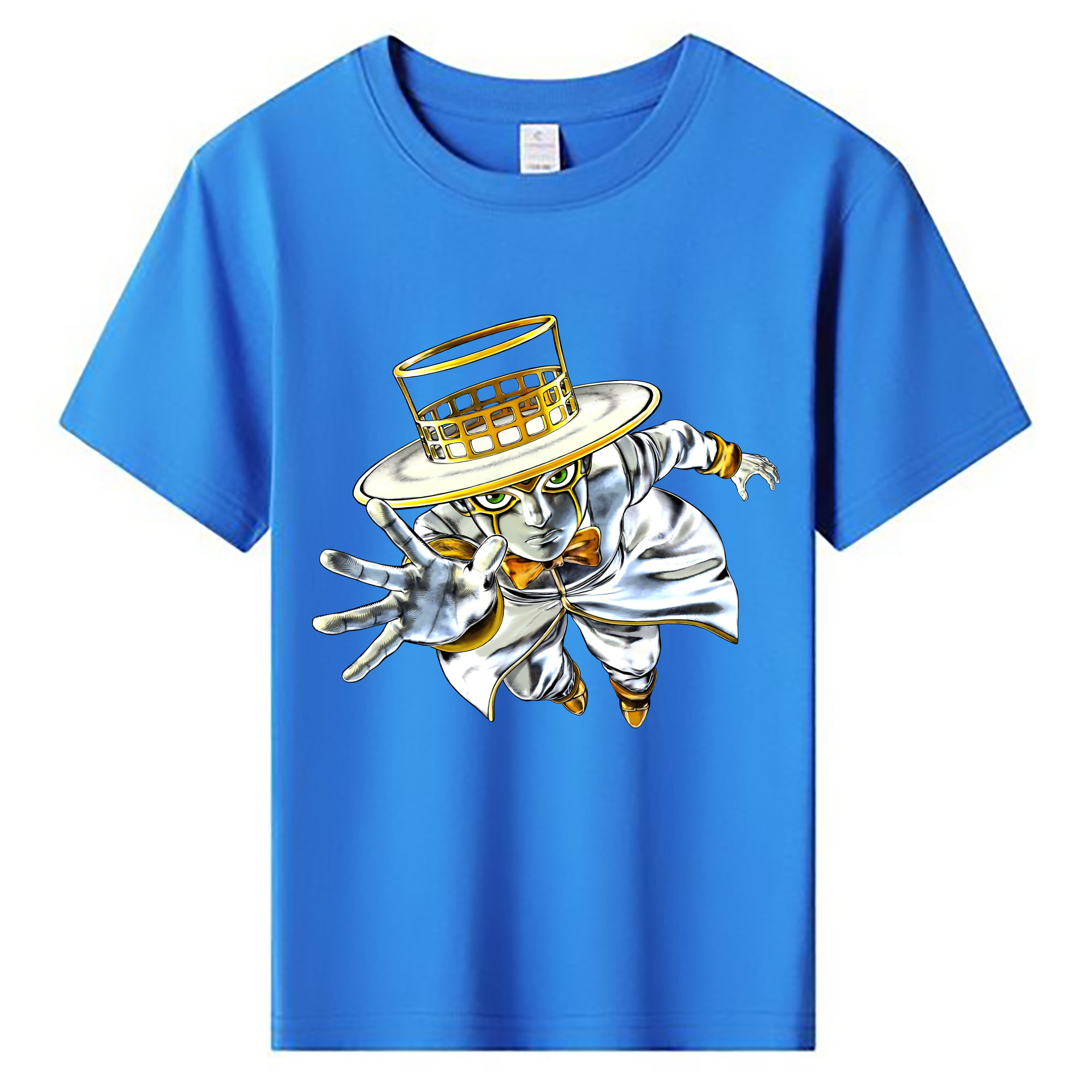 （画像用） ジョジョの奇妙な冒険 岸辺 露伴（きしべ ろはん） JoJo's Bizarre Adventure Rohan Kishibe 綿100％キッズTシャツ（フロントプリント）